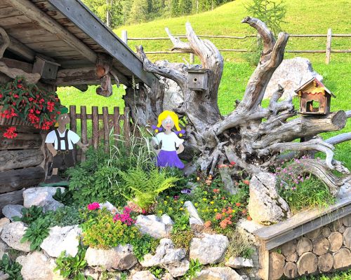 flowers and decorations on the alp