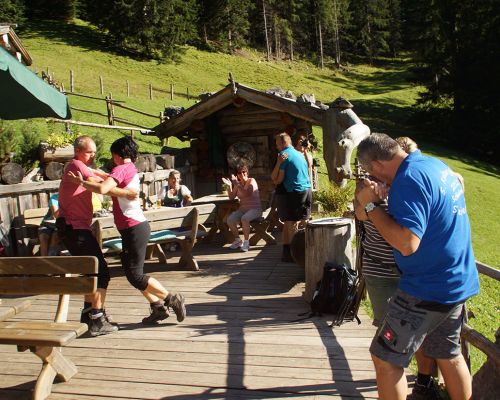 music and traditional dancing on the alp